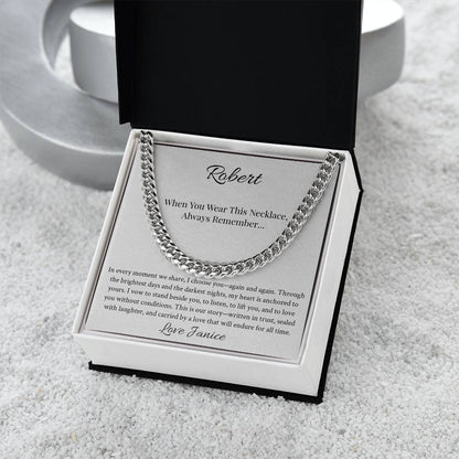 I Choose You Cuban Link Necklace – Personalized Gift