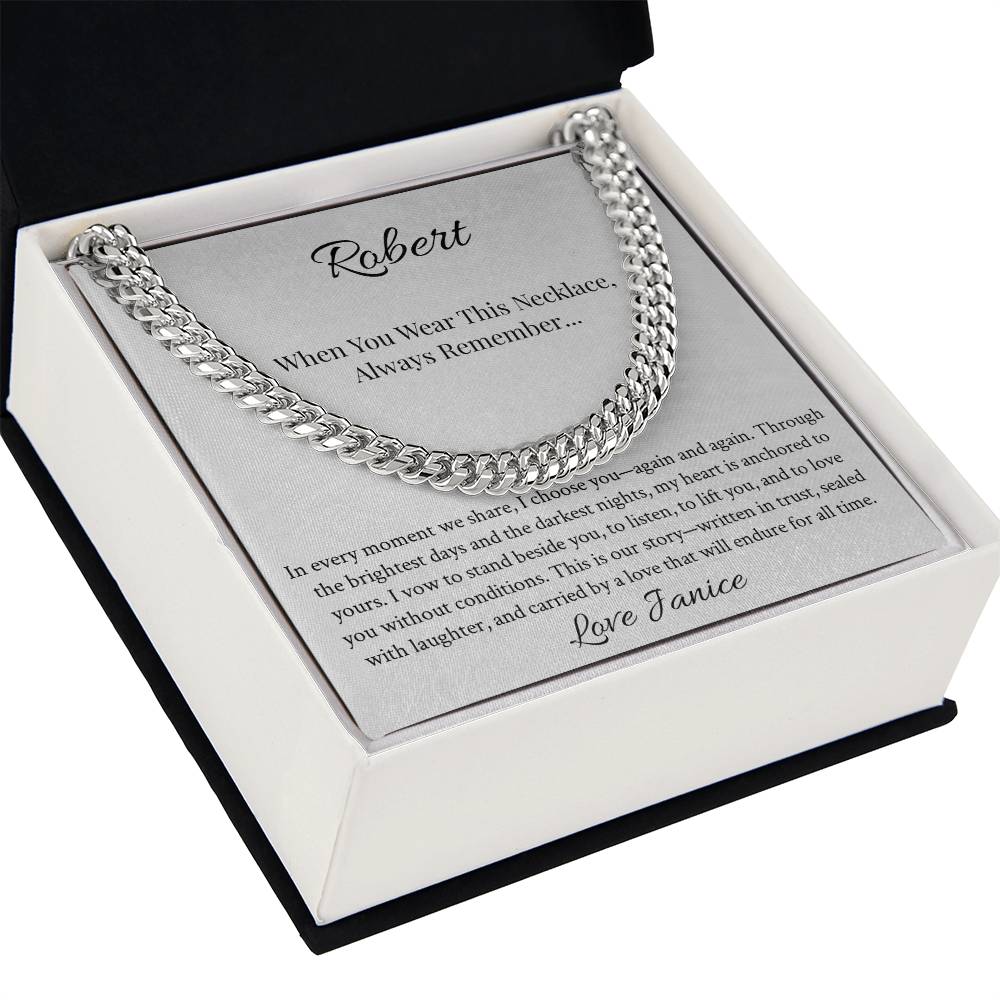 I Choose You Cuban Link Necklace – Personalized Gift