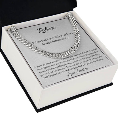 I Choose You Cuban Link Necklace – Personalized Gift