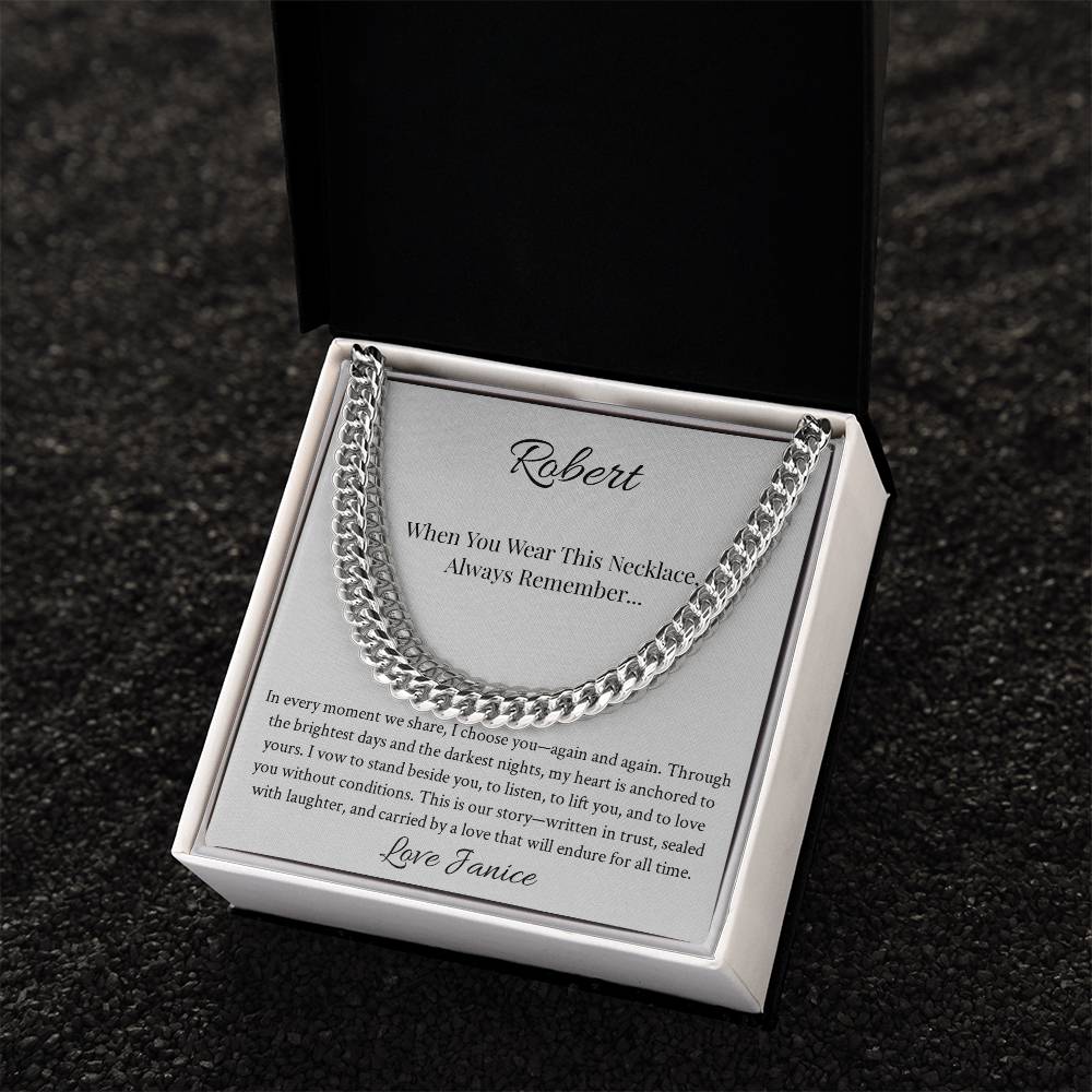 I Choose You Cuban Link Necklace – Personalized Gift