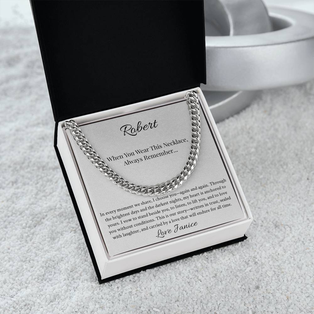 I Choose You Cuban Link Necklace – Personalized Gift