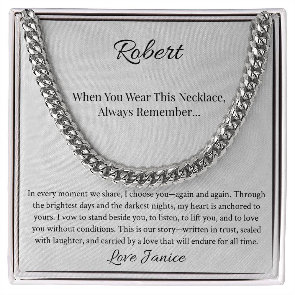I Choose You Cuban Link Necklace – Personalized Gift
