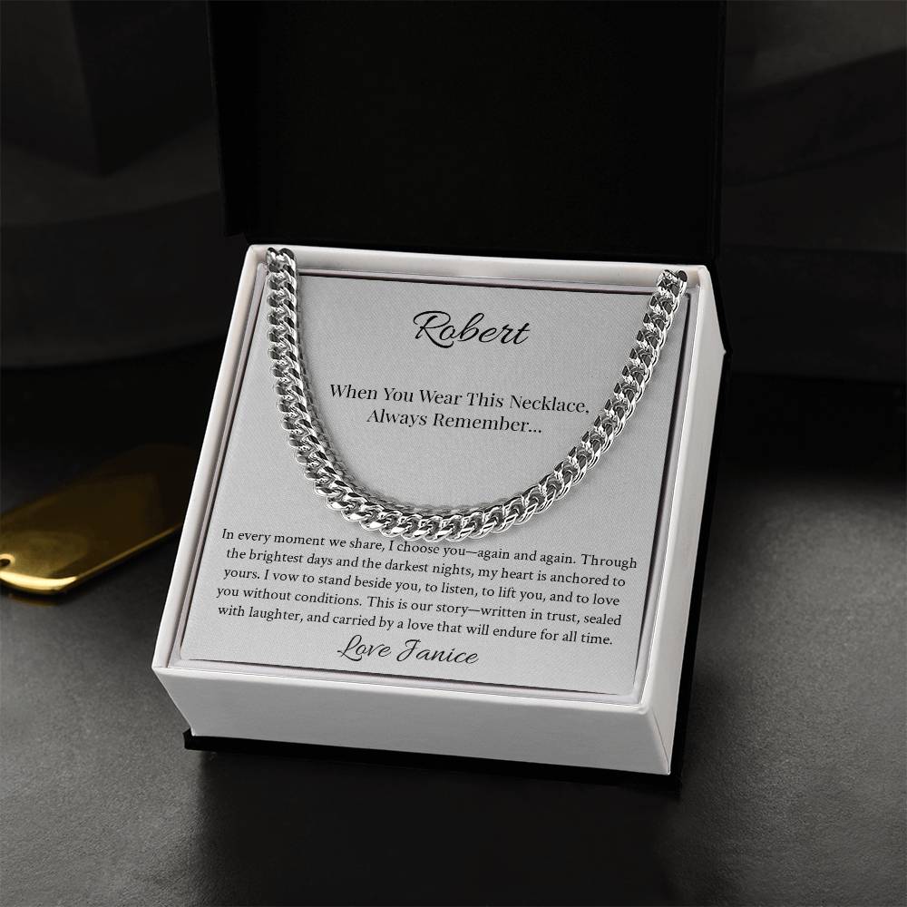 I Choose You Cuban Link Necklace – Personalized Gift