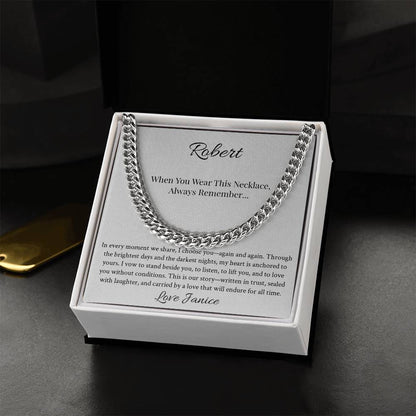 I Choose You Cuban Link Necklace – Personalized Gift