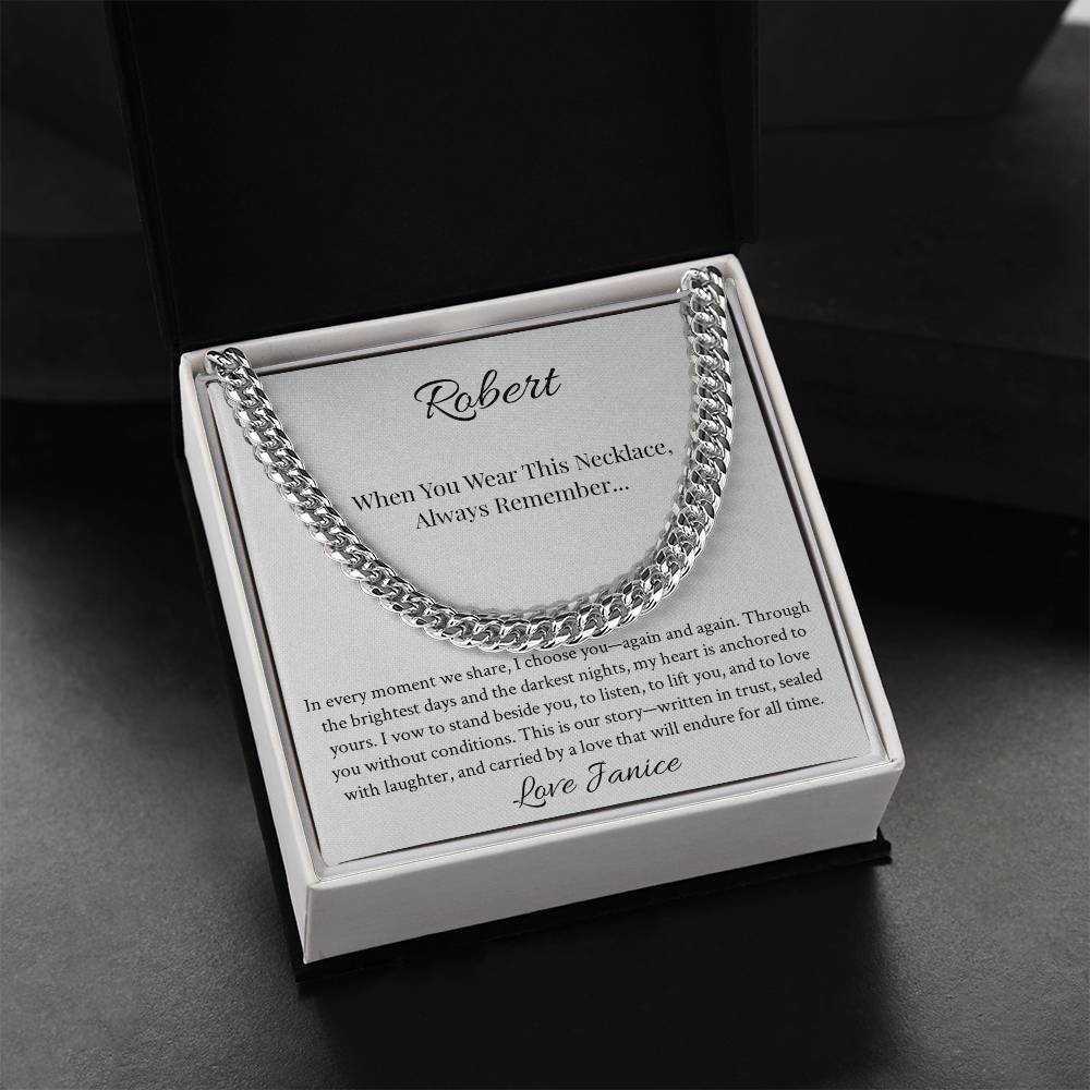 I Choose You Cuban Link Necklace – Personalized Gift