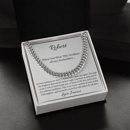 I Choose You Cuban Link Necklace – Personalized Gift